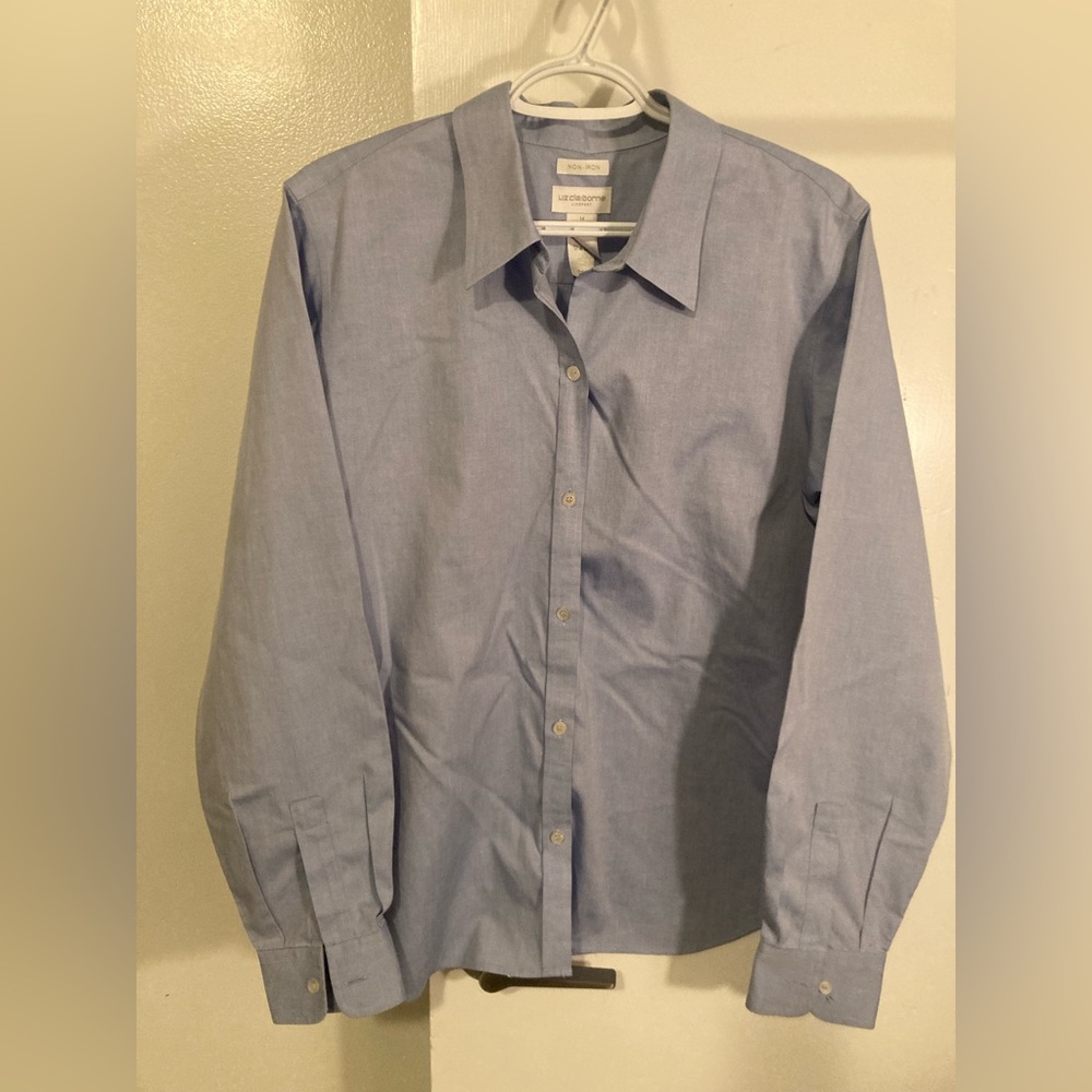 Liz Claiborne Blue Dress Shirt- no iron